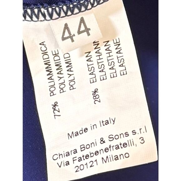 Chiara Boni La Petite Robe Womens Zulema One-Shoulder Peplum Dress Iris Sz 8 - Picture 10 of 11